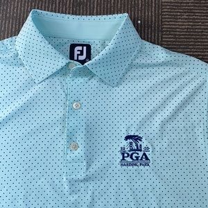 New FootJoy Mint Green 2020 PGA Championship Pin Dot Print Polo